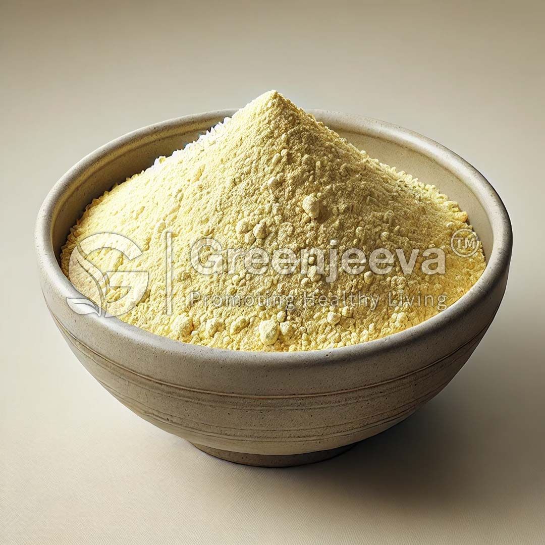 A bowl filled with bright Lactobacillus bulgaricus Powder 50 B CFU/g , showcasing a smooth, textured surface against a soft, neutral background.