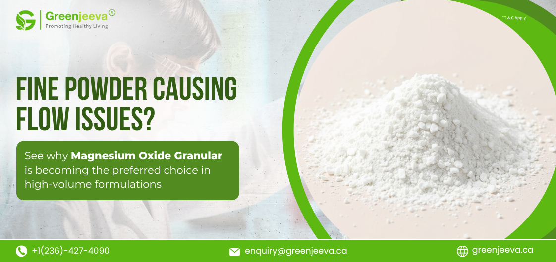 Manufacturers use Magnesium Oxide Granular in nutraceuticals