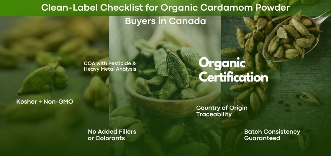 Organic Cardamom Fruit Powder | A Premium Botanical for Bulk Supply