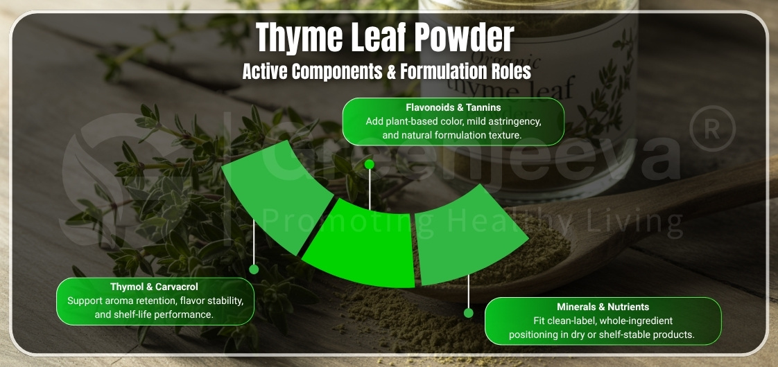 Thyme leaf powder's components