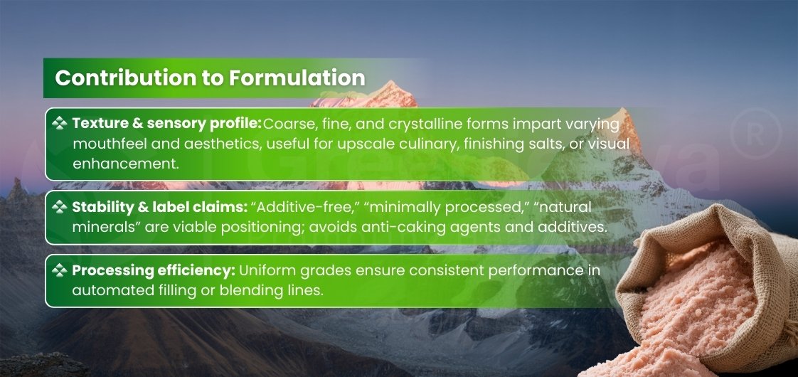 Formulation contributions texture, stability, and processing efficiency in culinary products.
